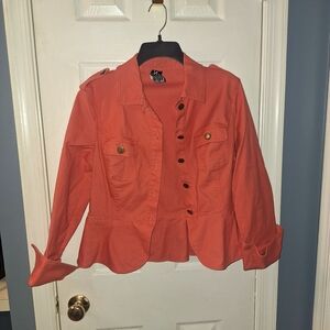 Worthington Women's Utility Jacket in Orange